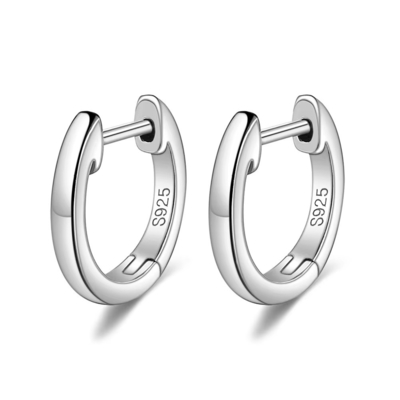 Złoty 925 Sterling Silver Plain Cuff Kolczyk Złoty Vermeil Hoop Huggie Małe kolczyki Stud Kobiety biżuteria