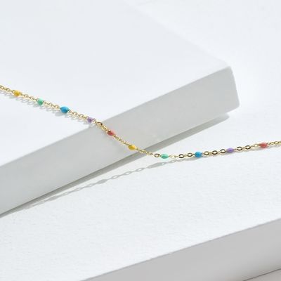 21,2 cm 0,8 grama srebrna tęczowa bransoletka Unisex bransoletka z cyrkoniami S925