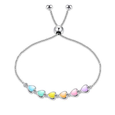 0,14 uncji 8,3 cala Srebrne bransoletki suwakowe 5A CZ Silver Ball Slider Bracelet