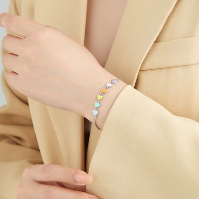 0,14 uncji 8,3 cala Srebrne bransoletki suwakowe 5A CZ Silver Ball Slider Bracelet