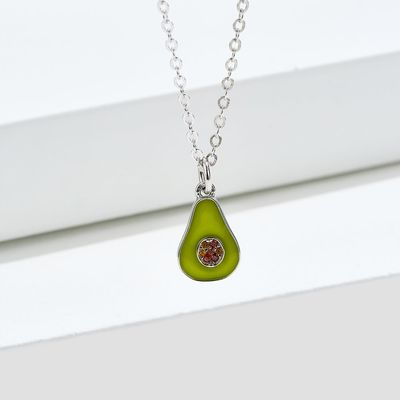 1.1x0.8cm 5A 17,7 '' Wisiorek w kształcie gruszki Sterling Silver Biżuteria Naszyjniki 2.9g