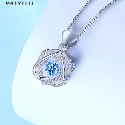 1.2x2cm 2.2g Sterling Silver Biżuteria Naszyjniki S925 Serce Sześcioramienna gwiazda Naszyjnik