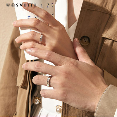 0,35 cm 1,2 g Księżyc i Gwiazda Pierścionek Pozłacane 18-karatowe Srebrne Pierścionki