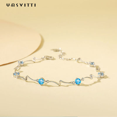 0,14 uncji 0,2 m Sterling Silver Biżuteria Bransoletki Narzeczona Regulowana bransoletka SGS