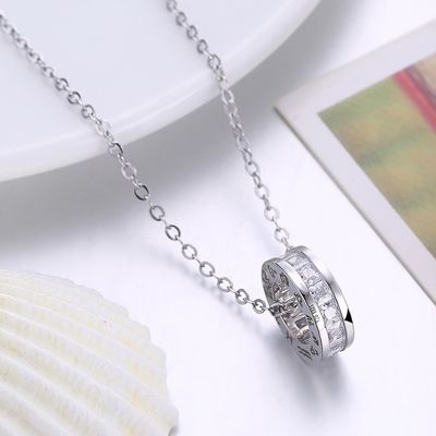 Sterling Silver 925 Diamond Small Pretty Talia Naszyjnik Fashion Temperament Chain