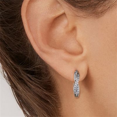 0.5in 1.7g Plecione kolczyki Hoop Twist Brincos Sterling Silver Szpilki Party ODM