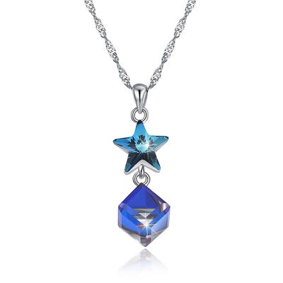 5A 3,7g 45cm Naszyjnik z cyrkonią w kształcie gwiazdy ODM Sterling Silver Diamond Necklace