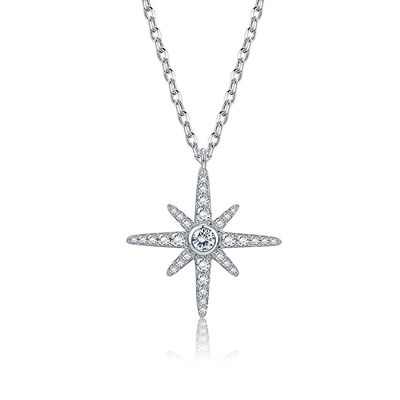3x2cm Sterling Silver Naszyjnik Łańcuszki AAAAA CZ Biały pozłacany naszyjnik