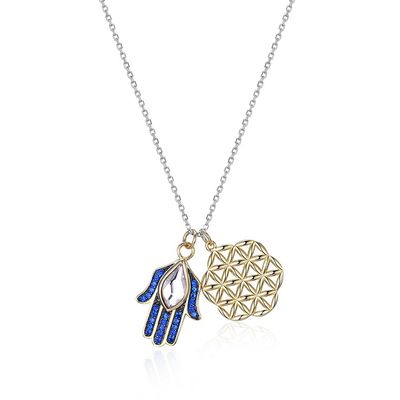 17in 1.7g 925 Sterling Silver Naszyjnik Łańcuch SGS Kwiat Diabelskie Oko Naszyjnik