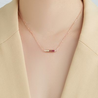 1.31ft 2.2g Sterling Silver Chain Chains S925 Rainbow 18-calowy srebrny łańcuszek