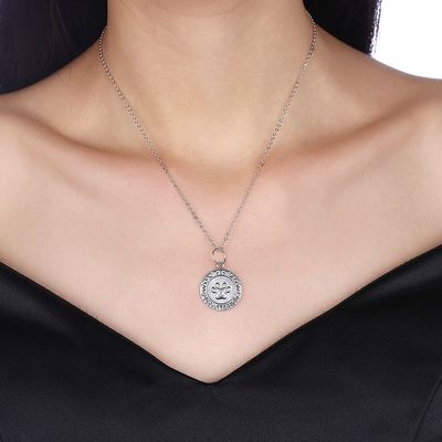 16in 0.9g Naszyjnik z nadrukiem łapy Piękny 3A CZ 925 Srebrny naszyjnik