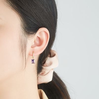 0,67in 2,2g Srebrne zestawy biżuterii Posrebrzane kolczyki z srebrną igłą CZ