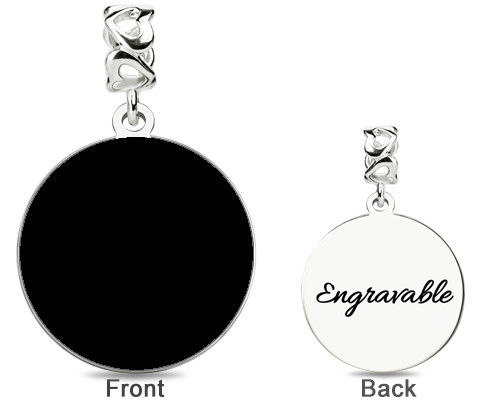 0,04lb 1,75cm Niestandardowe srebrne bransoletki Boyfriend Nickel Free Circle Charm Bransoletka