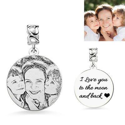 0,04lb 1,75cm Niestandardowe srebrne bransoletki Boyfriend Nickel Free Circle Charm Bransoletka