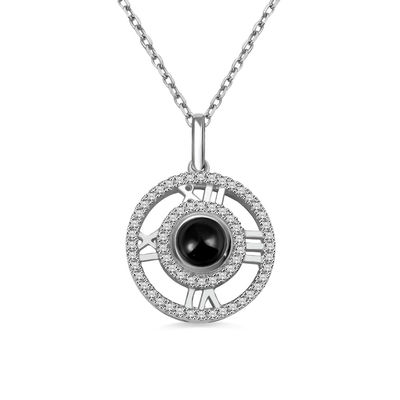 0.28in 0.17oz Niestandardowe srebrne naszyjniki Girlfriend Projective Photo Necklace ODM