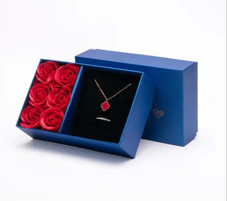 115*115*110mm 0.406 kg Rose Flower Pudełko z biżuterią Opakowanie Pudełko z biżuterią Pudełko na naszyjnik Pudełko na kolczyki Pudełko na pierścionek